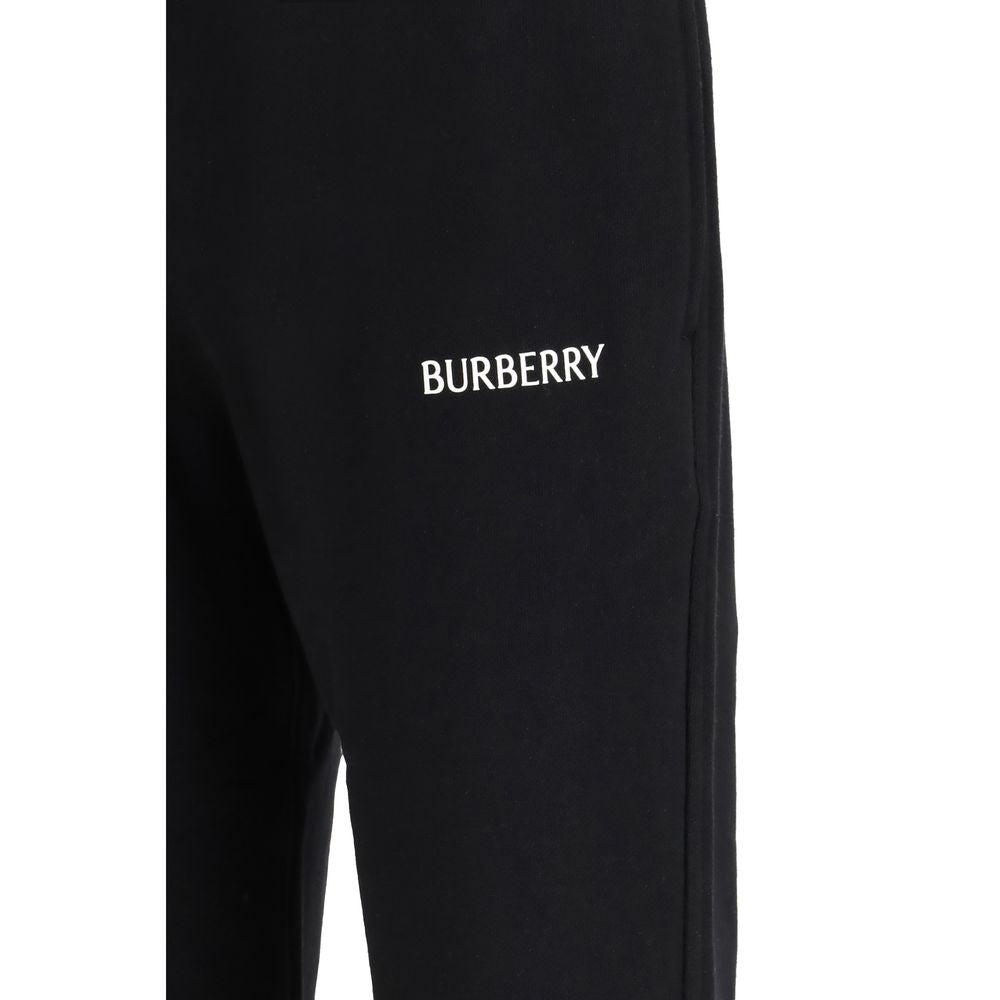 Pantaloni sport Burberry negri din bumbac