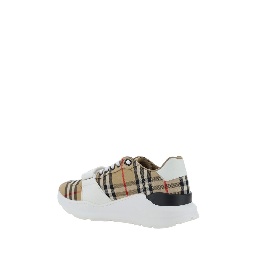Burberry Beige Synthetic Low Top Sneakers