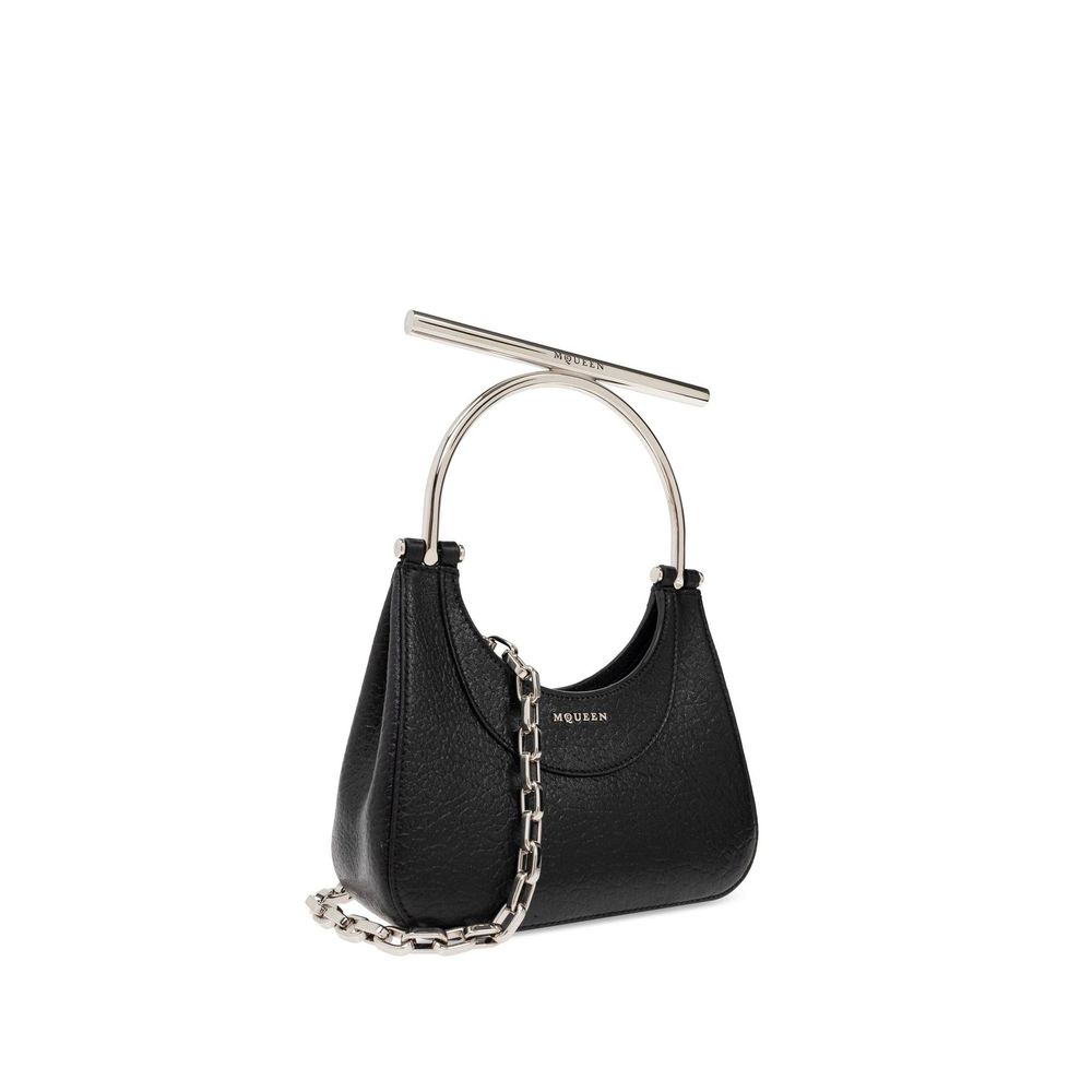 Alexander McQueen Black Lamb Leather Shoulder Bag