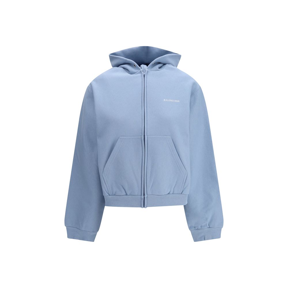 Balenciaga Blue Cotton Sweatshirt
