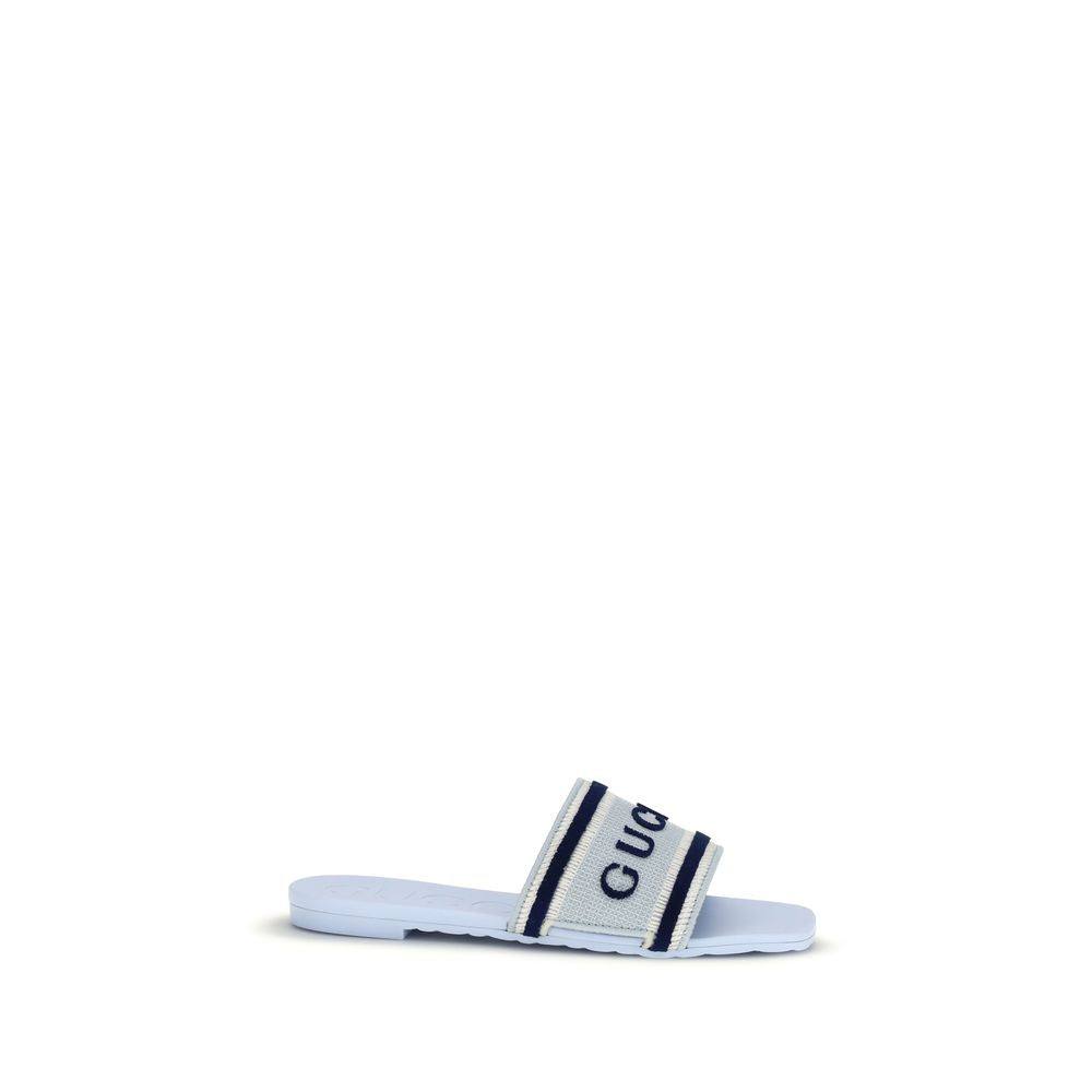 Gucci Blue Cotton Sandals