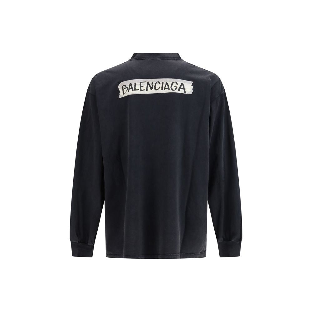 Balenciaga Black Cotton Sweatshirt