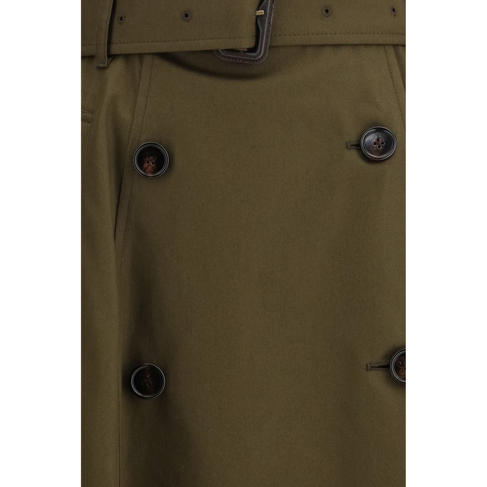 Burberry Bicolor Cotton Midi Skirt