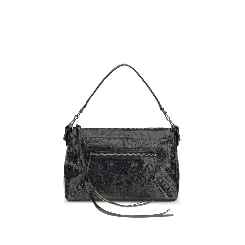 Balenciaga Black Lamb Ovis Aries Aries Shoulder Bag