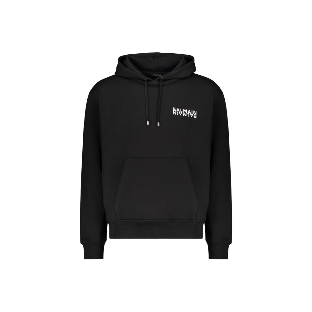 Balmain Black Cotton Hoodie
