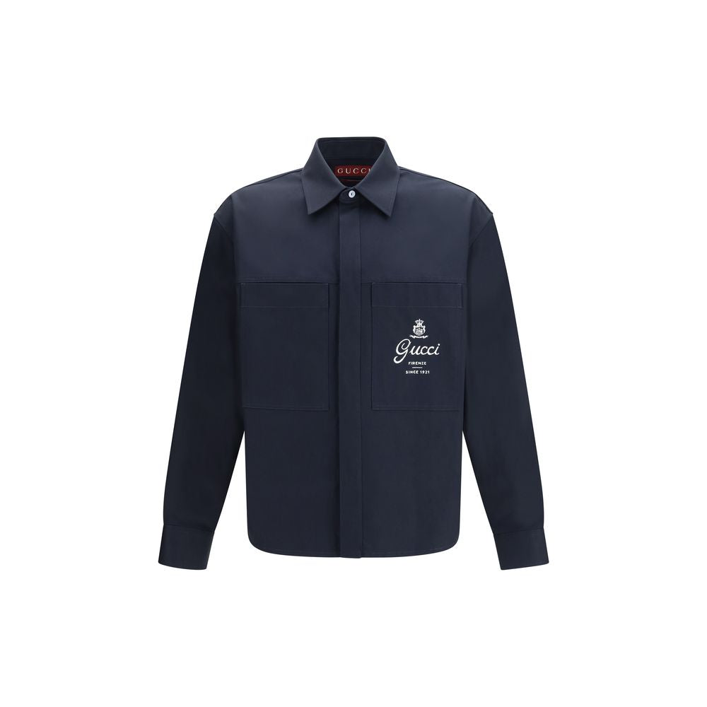 Gucci Blue Cotton Coat