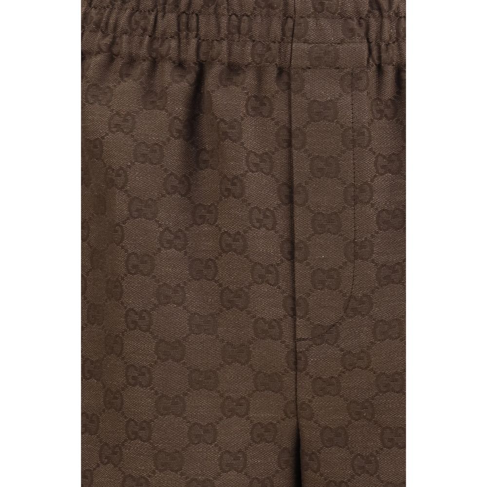 Gucci Brown Linen Bermuda Shorts