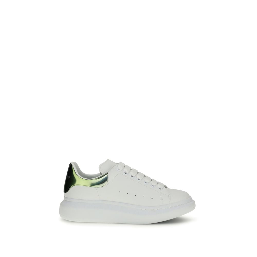 Alexander McQueen White Calf Leather Bos Taurus Platform Sneakers