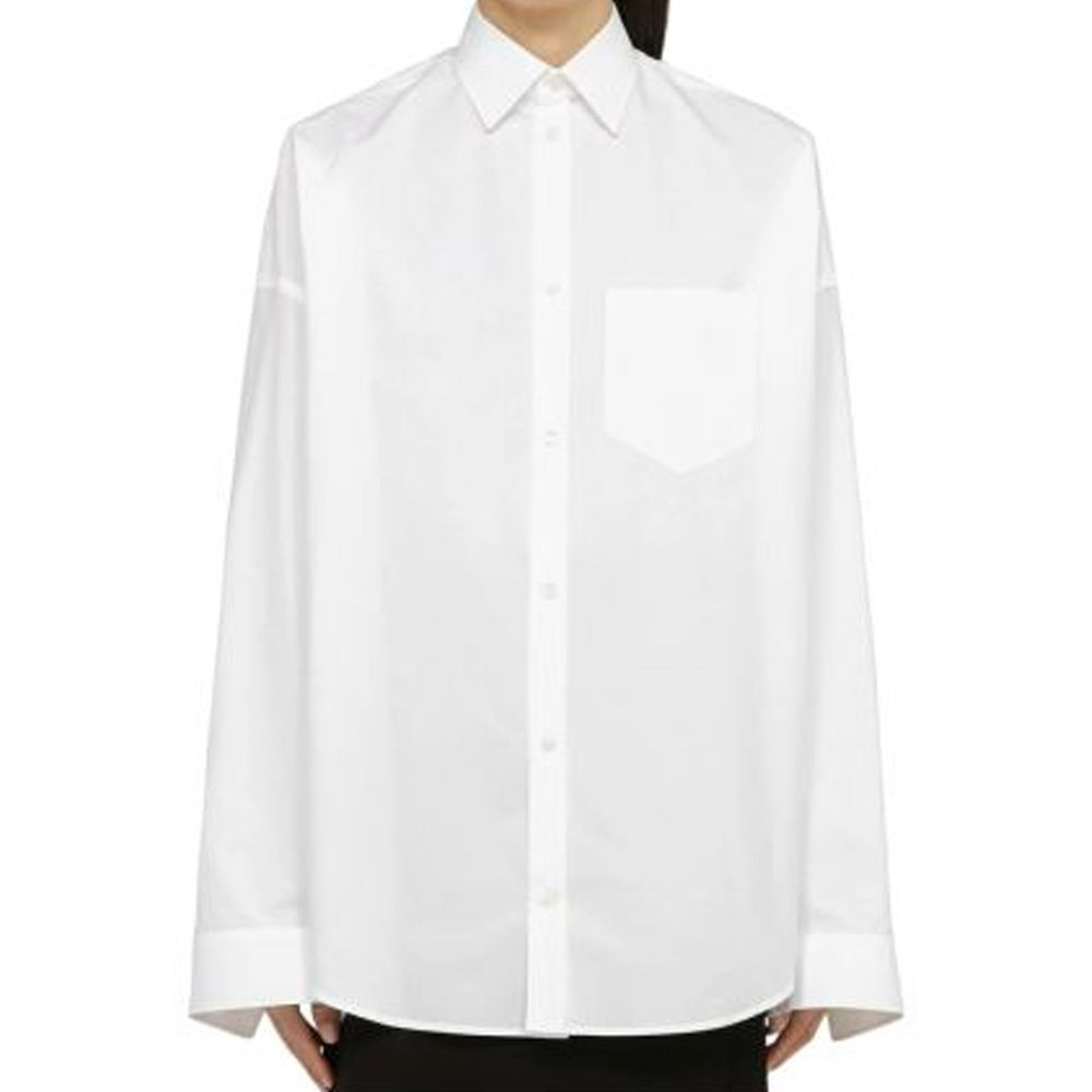 Balenciaga White Cotton Dress Shirt