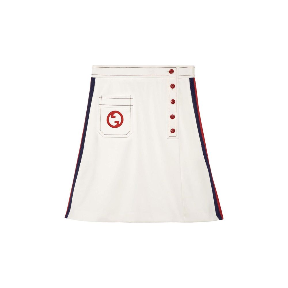 Gucci White Polyester Mini Skirt