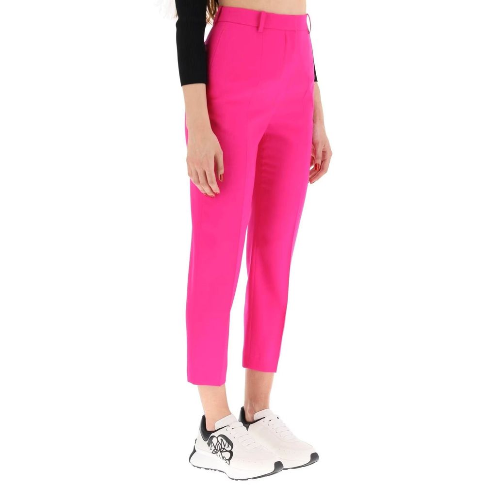 Alexander McQueen Multicolor Wool Cropped Pants