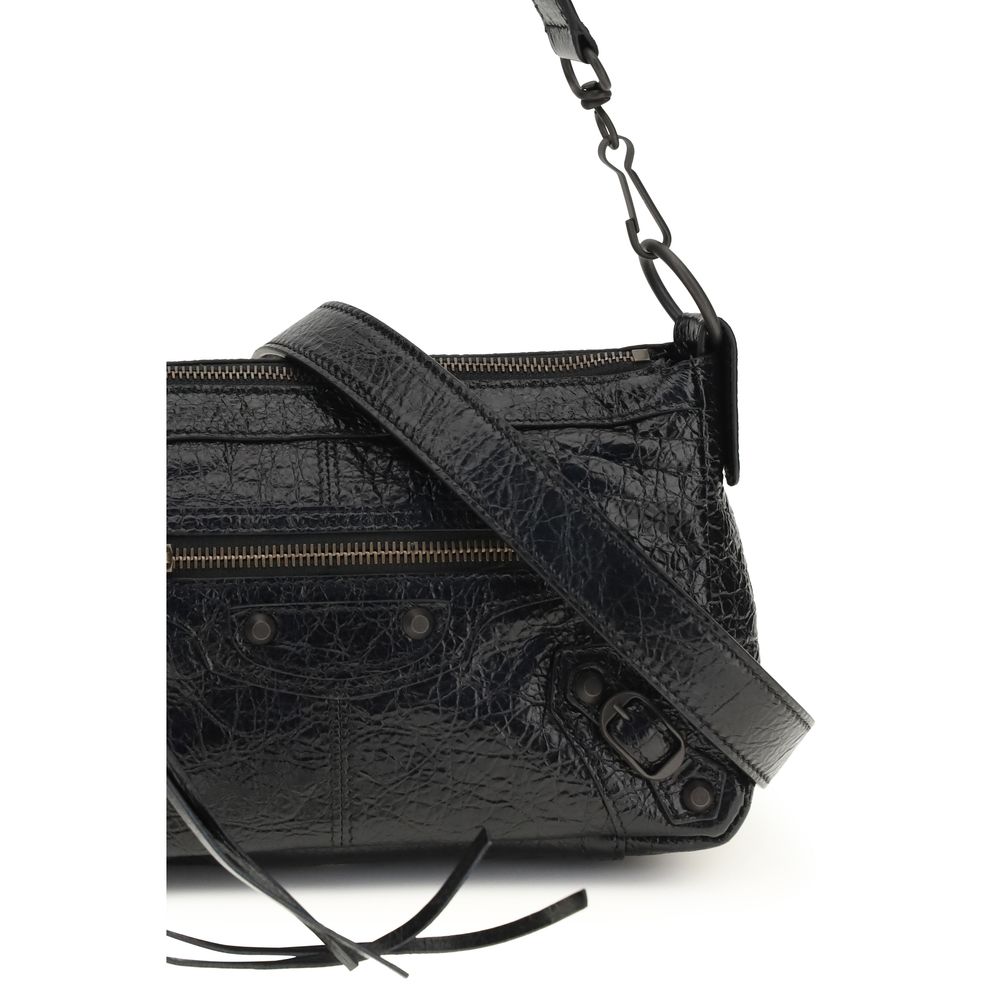 Balenciaga Black Lamb Ovis Aries Aries Shoulder Bag