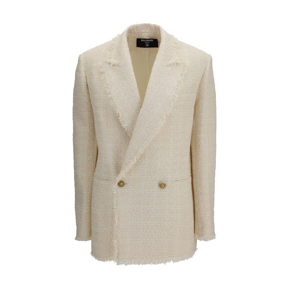 Balmain Beige Polyester Jackets And Coat