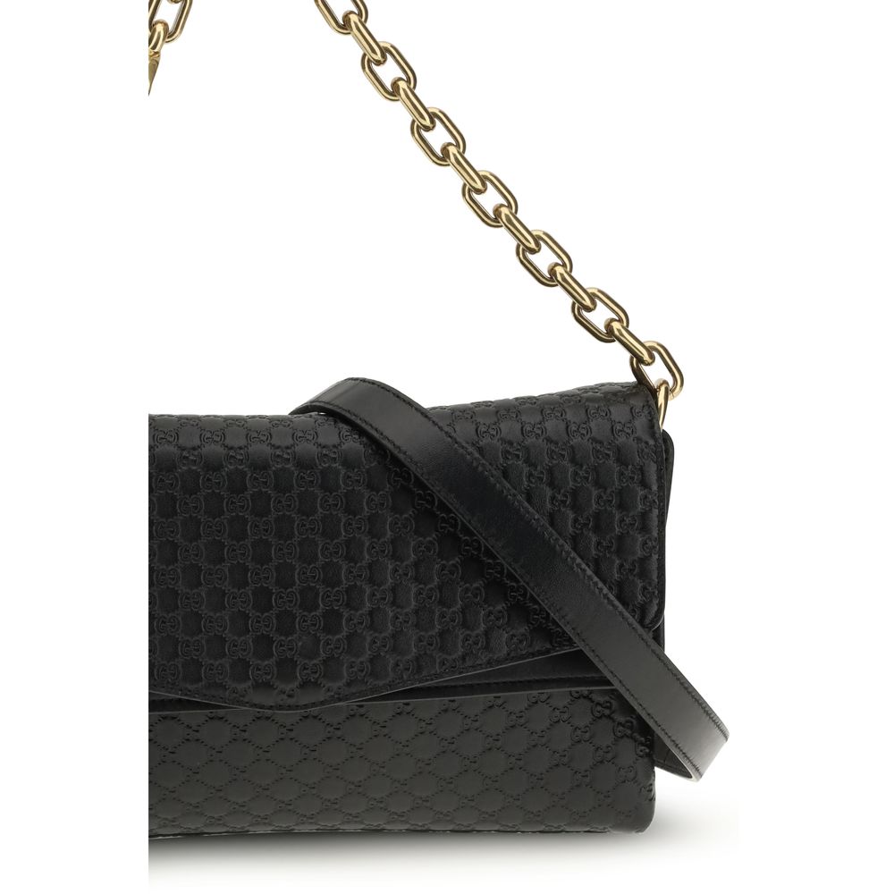Gucci Black Calf Leather Bos Taurus Shoulder Bag