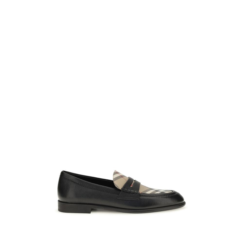 Burberry Black Lamb Ovis Aries Slip-On Loafers