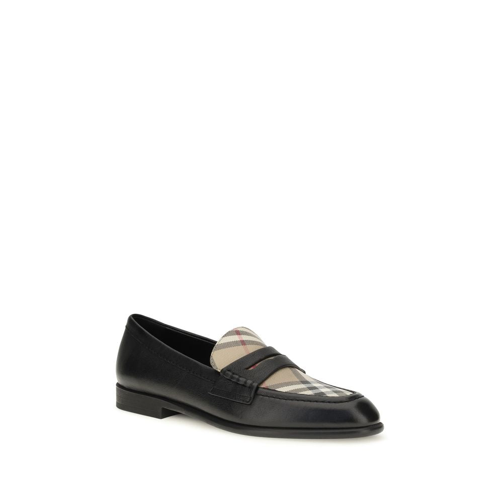 Burberry Black Lamb Ovis Aries Slip-On Loafers