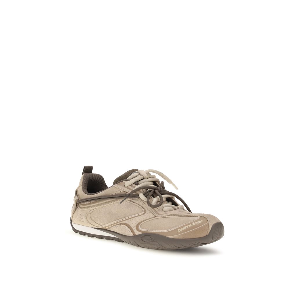 Balenciaga Beige Suede Leather Athletic Sneakers