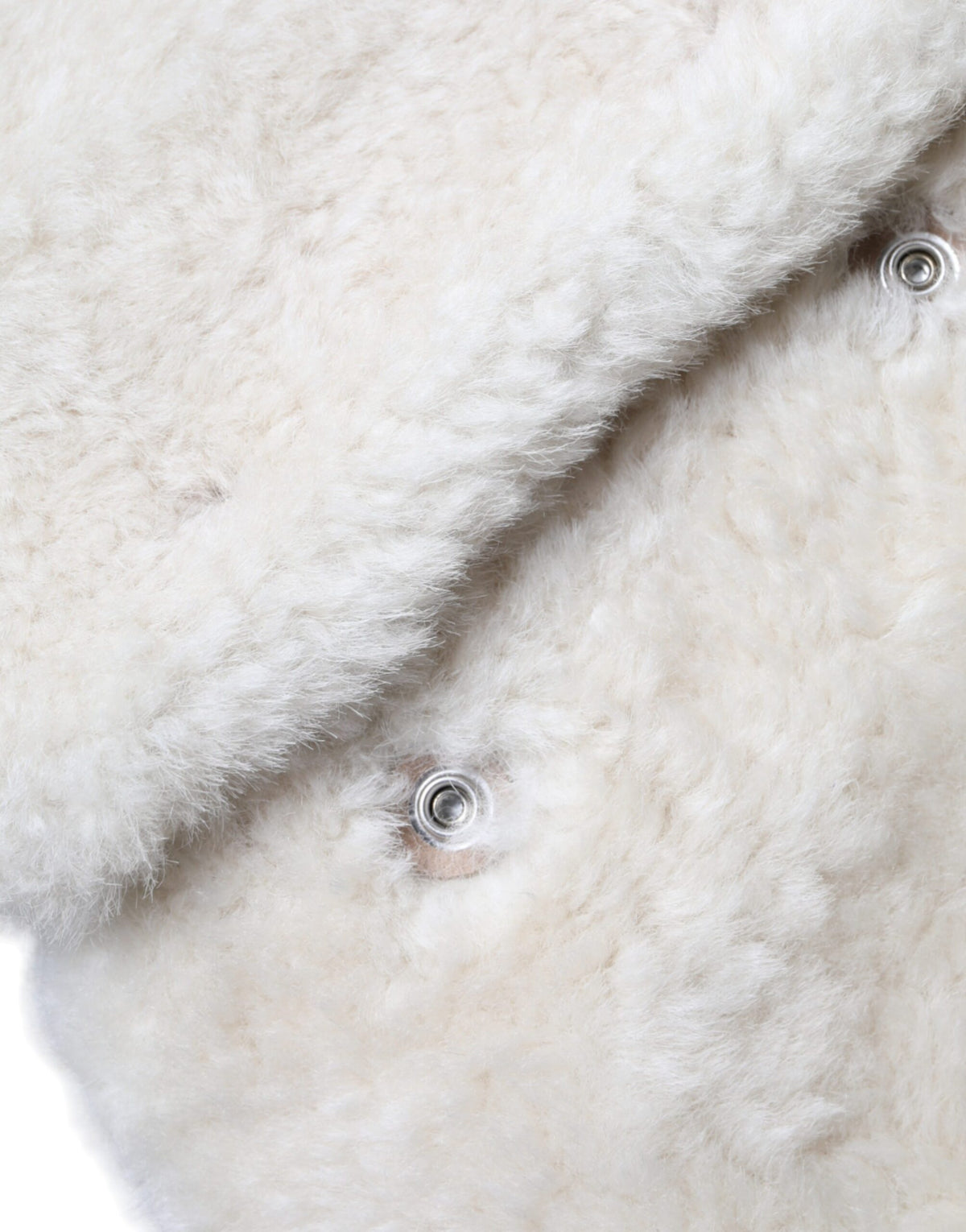 Jachetă Burberry albă WARRENFORD din piele de shearling