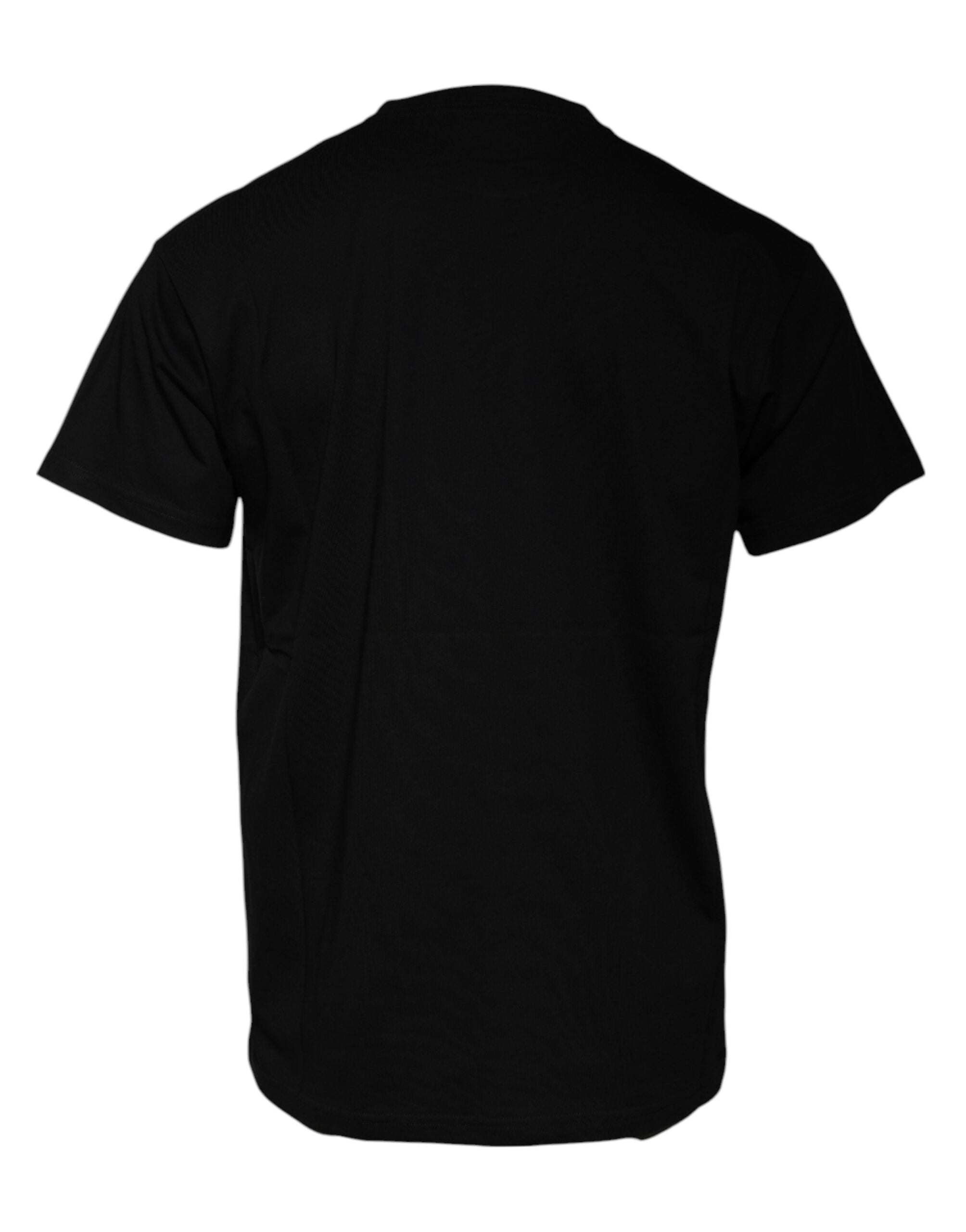 Tricou Balenciaga negru din bumbac cu imprimeu logo și mânecă scurtă, guler rotund