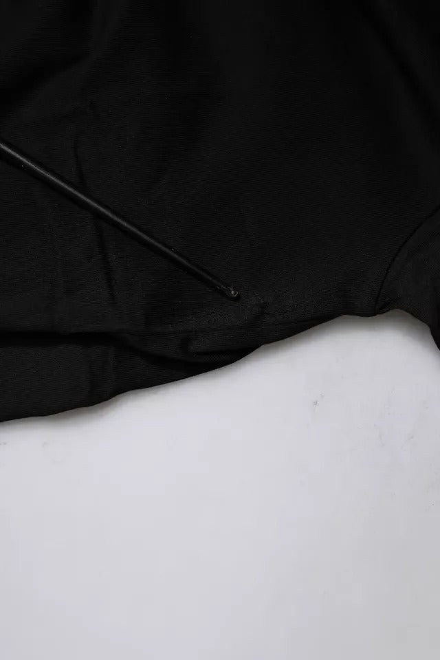 Tricou Balenciaga negru din bumbac cu imprimeu logo și mânecă scurtă, guler rotund