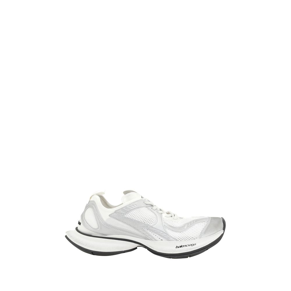 Balenciaga White Polyester Athletic Sneakers