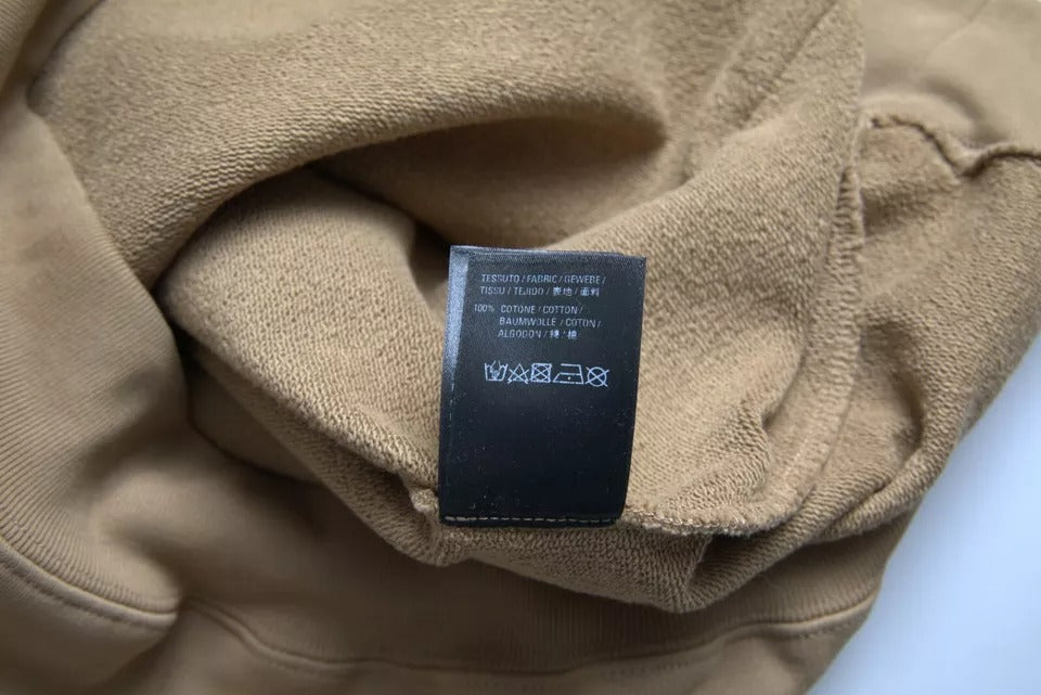 Pulover cu glugă Balenciaga maro din bumbac simbolic Molleton Bouclette