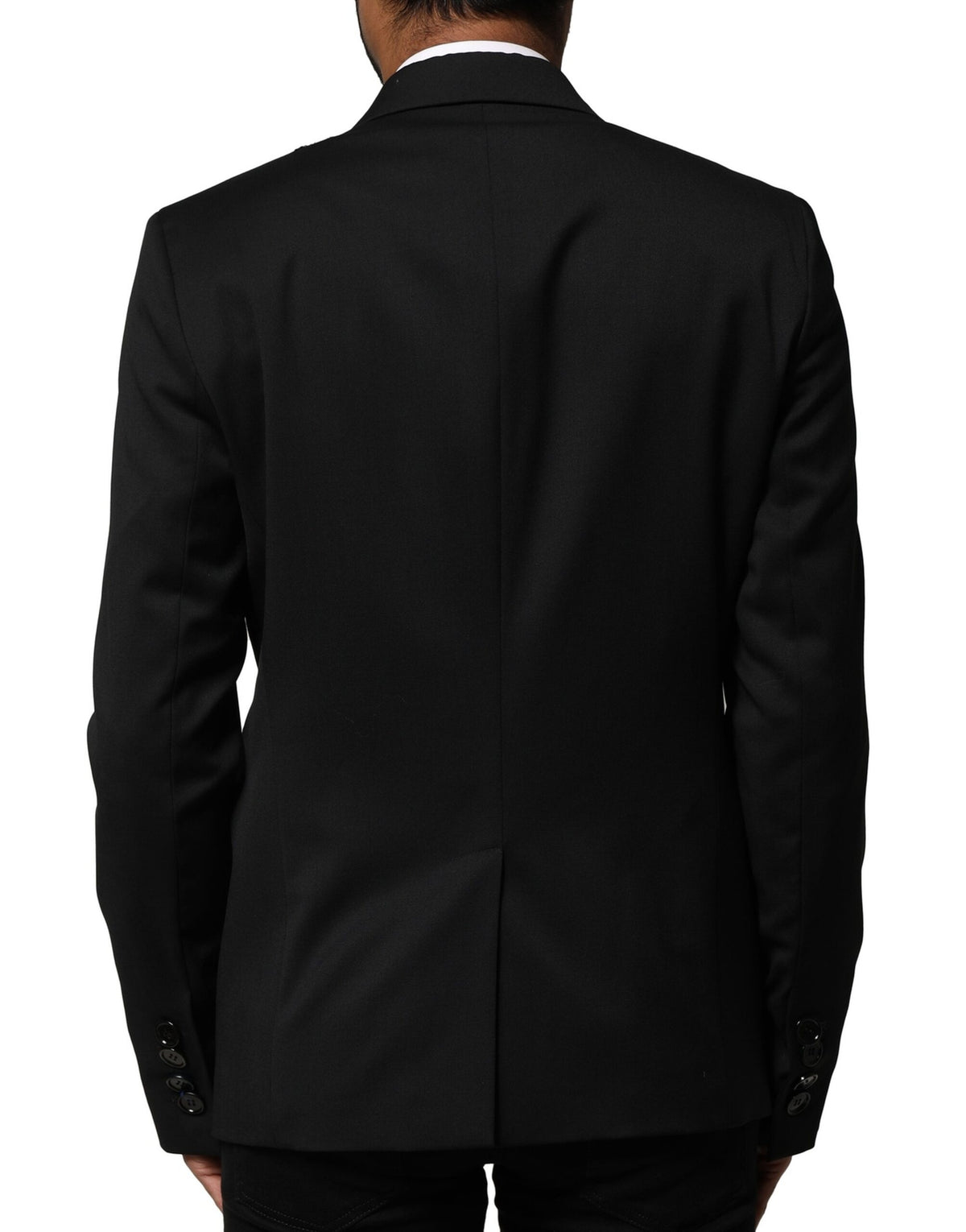 Sacou Emporio Armani negru cu două nasturi, sacou bărbătesc