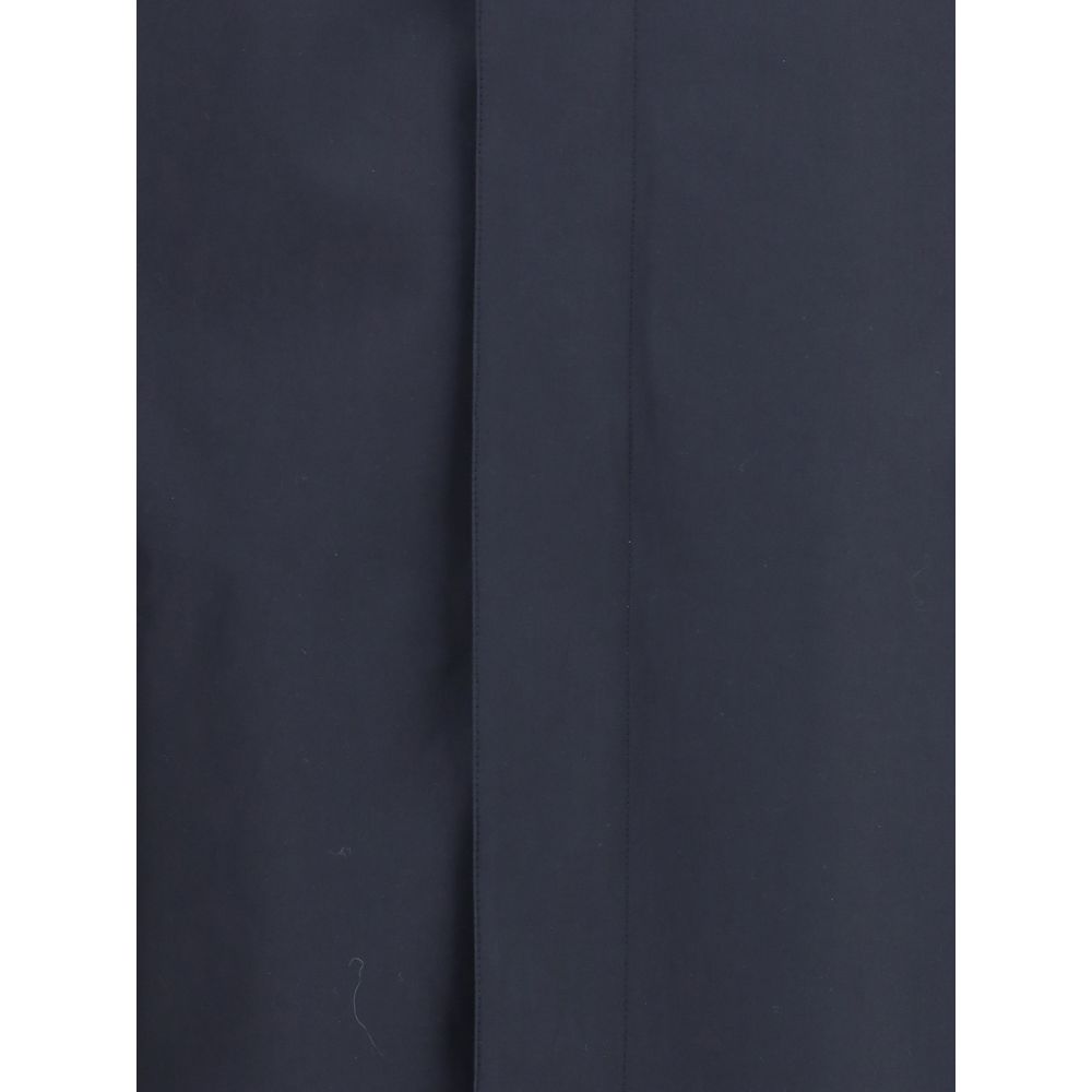 Palton albastru din bumbac Burberry