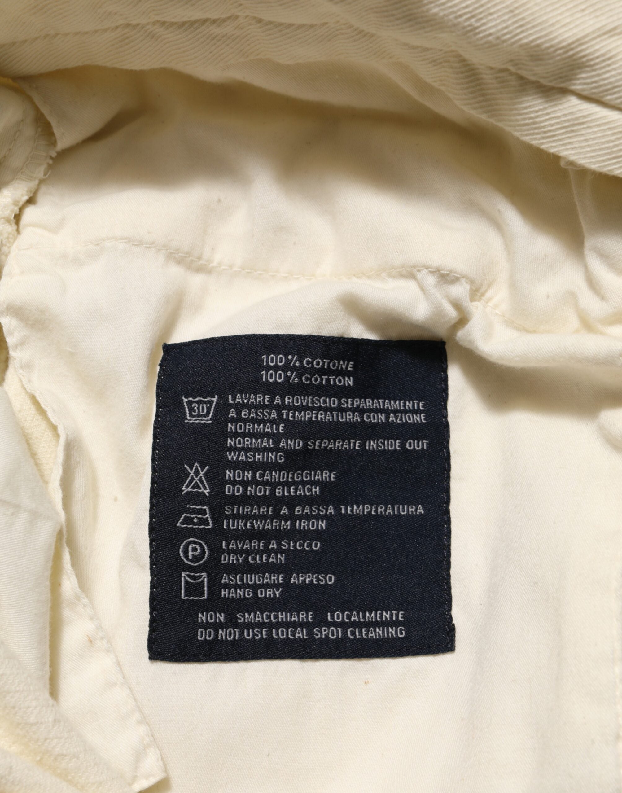 Pantaloni drepți din bumbac și catifea reiată bej de la Burberry pentru bărbați