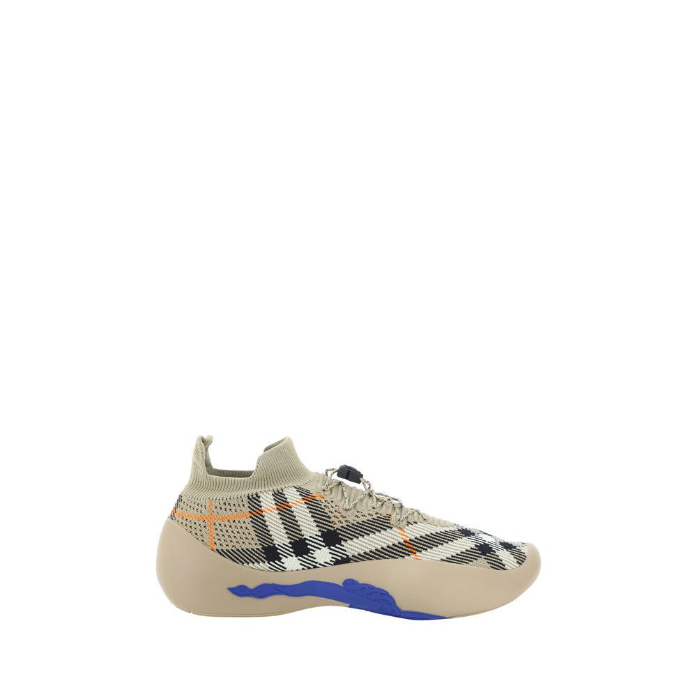 Burberry Brown Polyester Athletic Sneakers