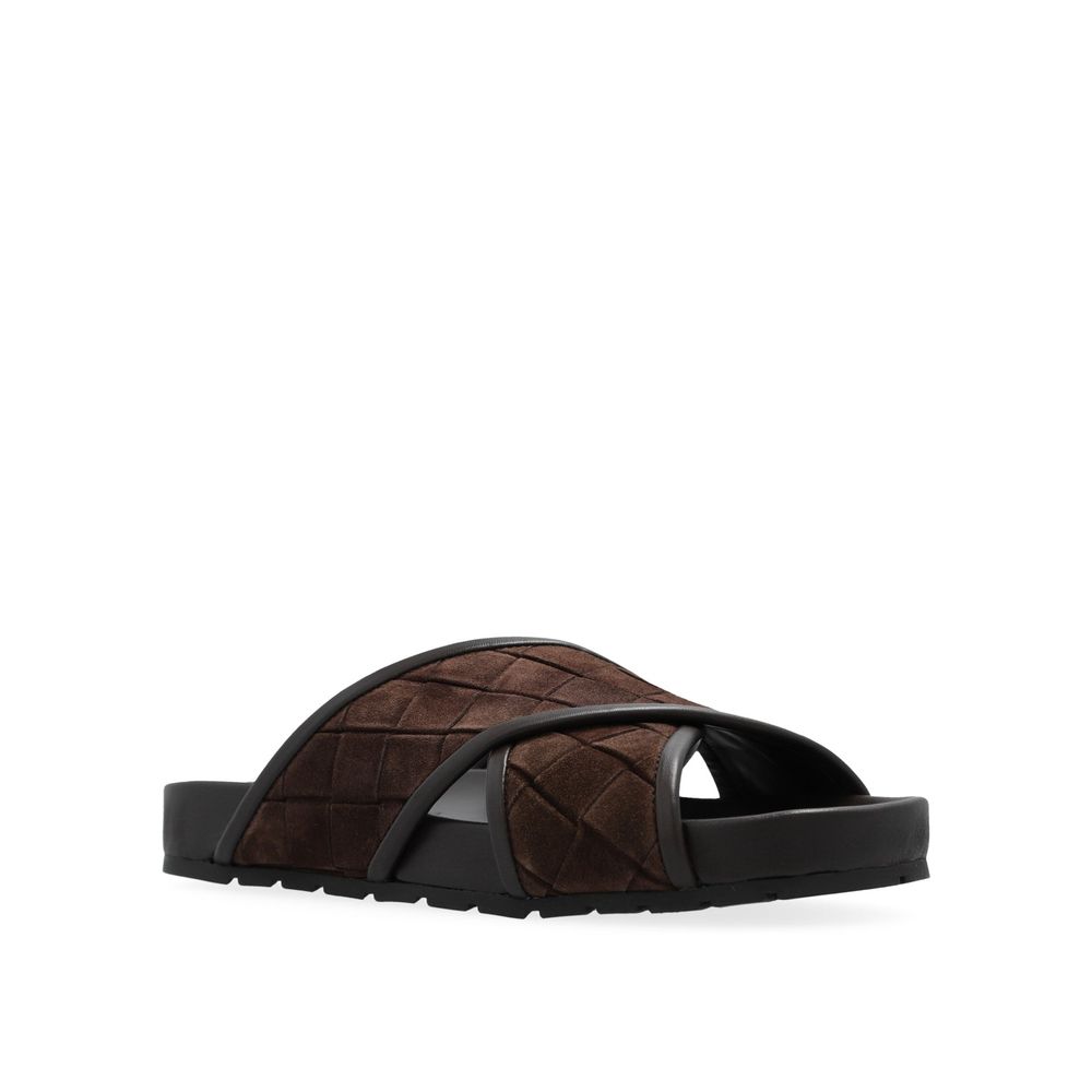 Bottega Veneta Brown Lamb Leather Sandals