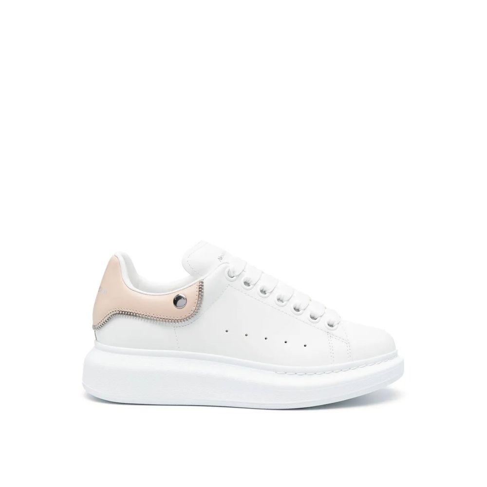 Alexander McQueen White Calfskin Platform Sneakers