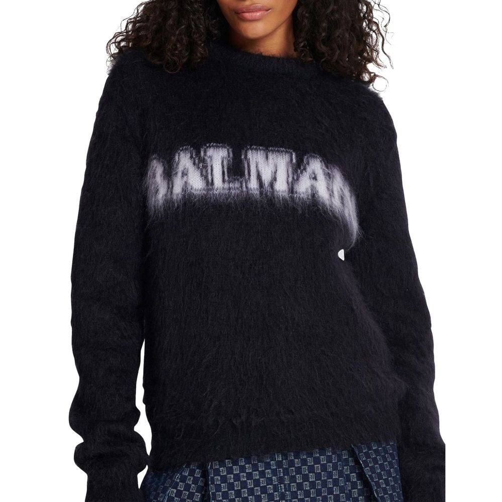 Balmain Black Mohair Sweatshirt