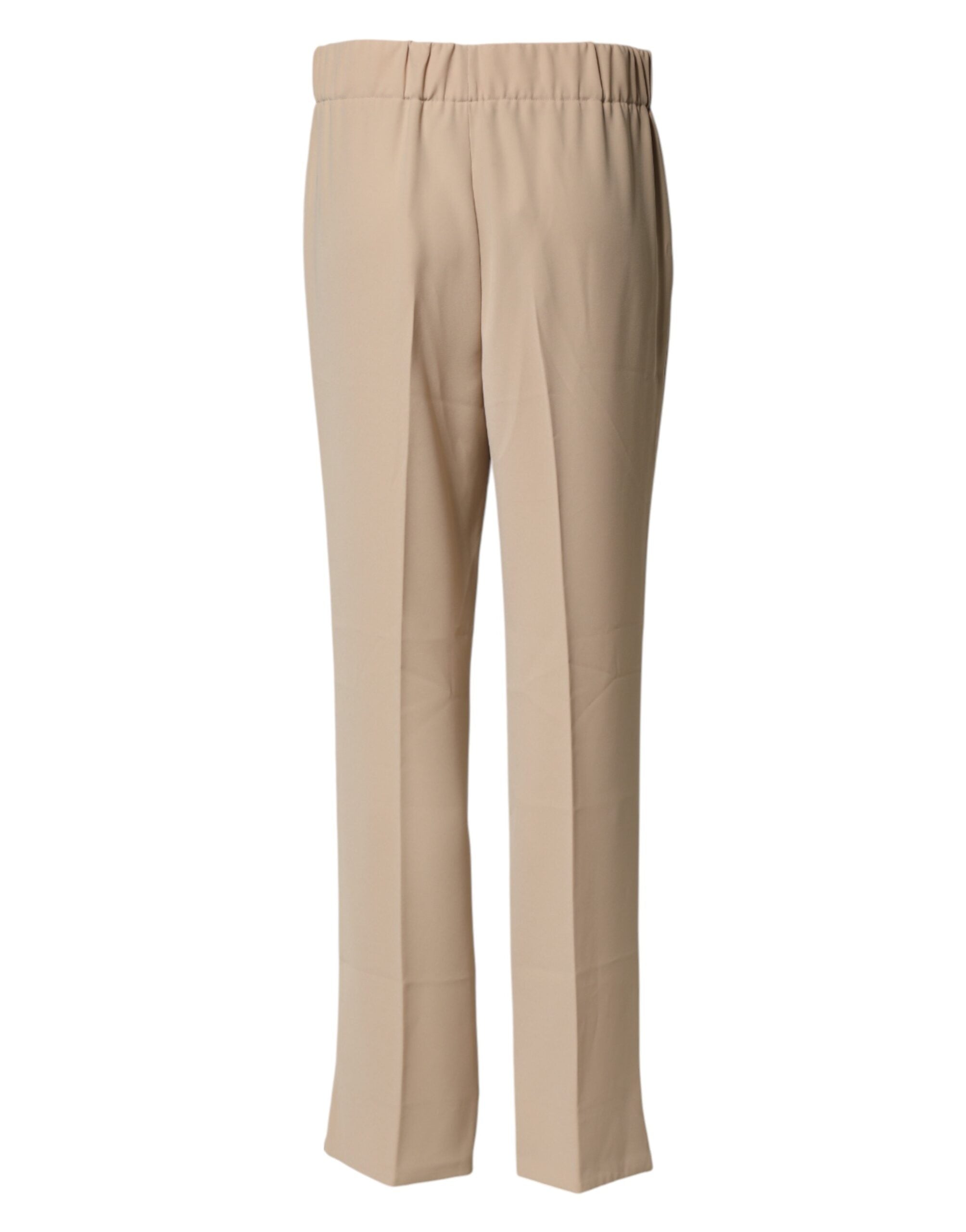 Emporio Armani Beige High Waist Straight Chino Trouser Pants