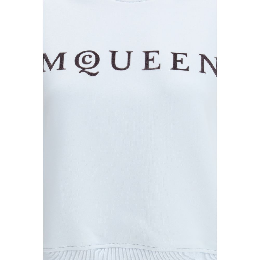 Alexander McQueen Blue Cotton Sweatshirt