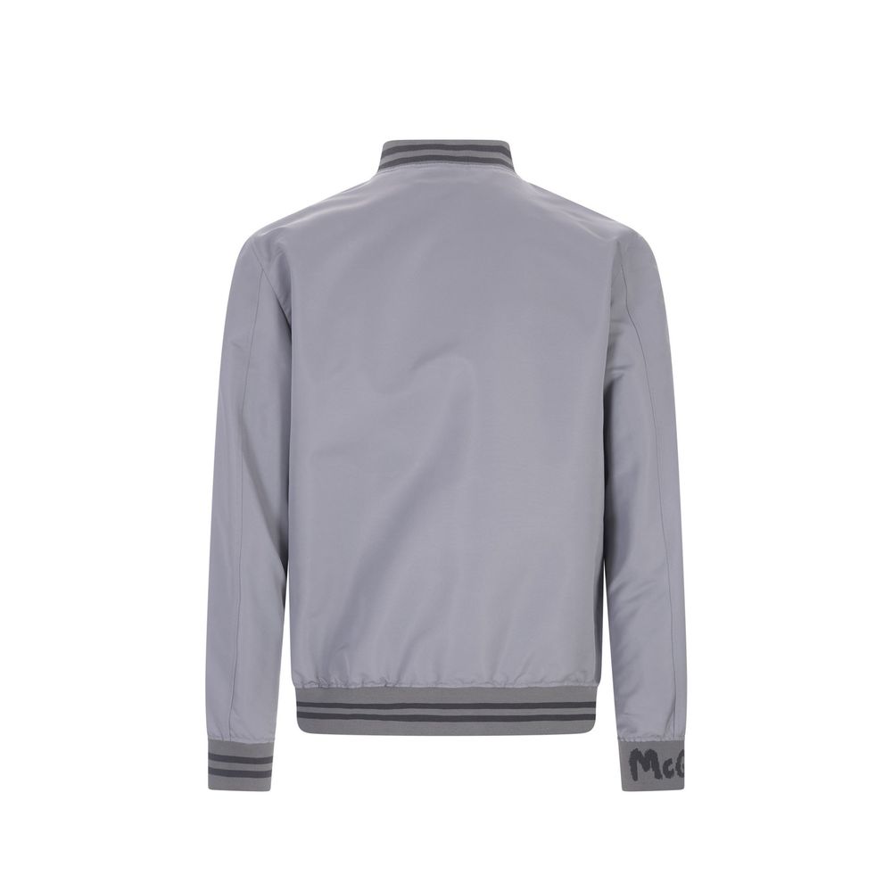 Alexander McQueen Gray Polyester Bomber