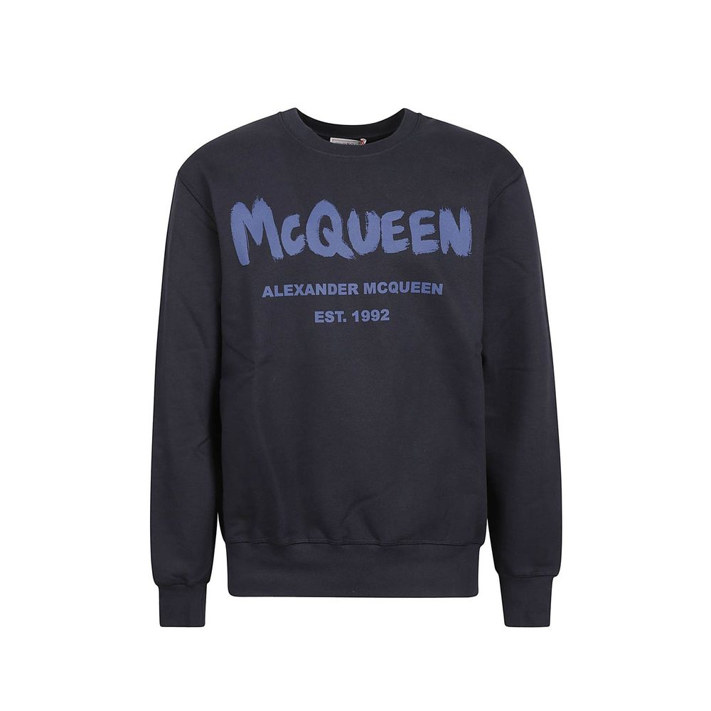 Alexander McQueen Blue Cotton Sweatshirt