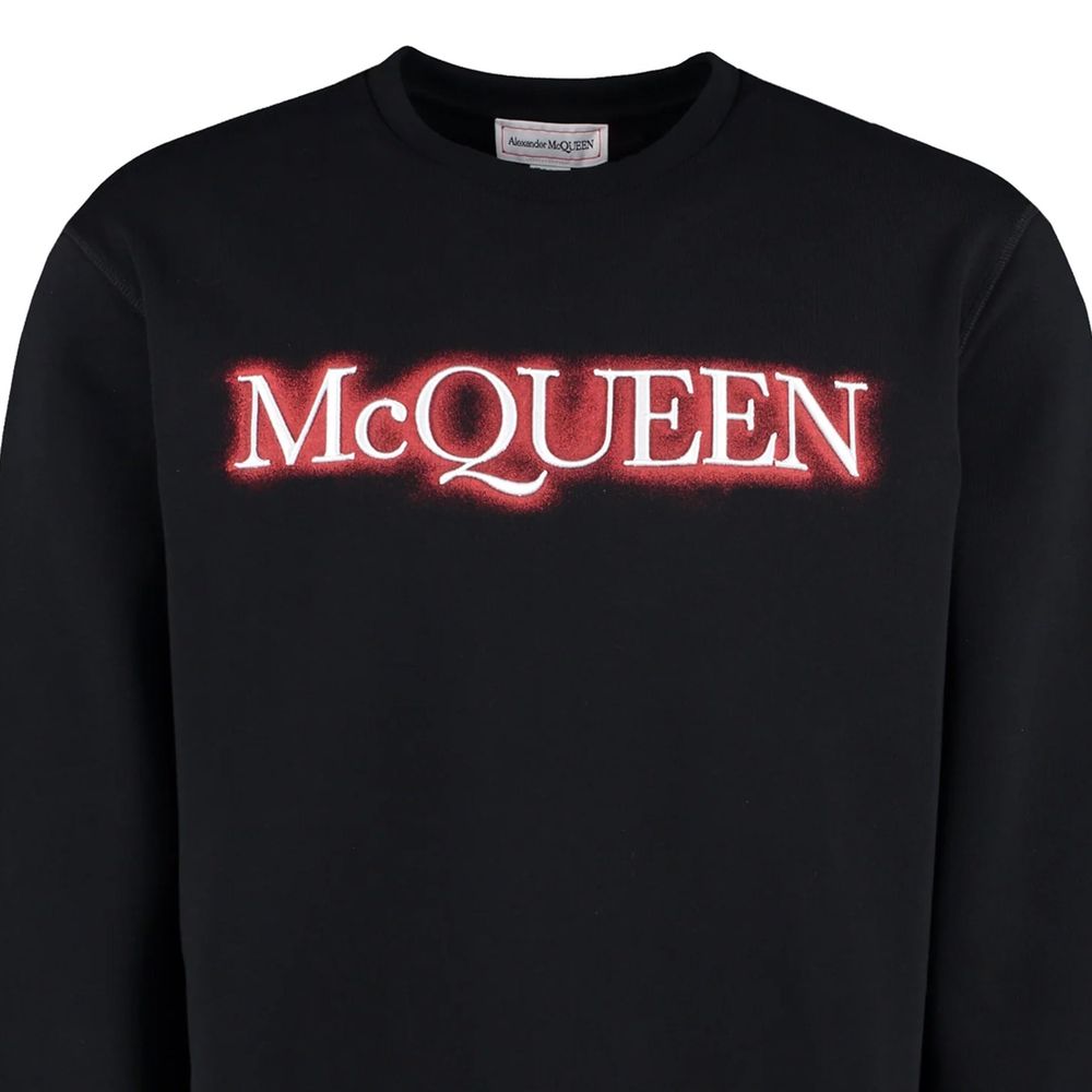 Alexander McQueen Black Cotton Sweatshirt
