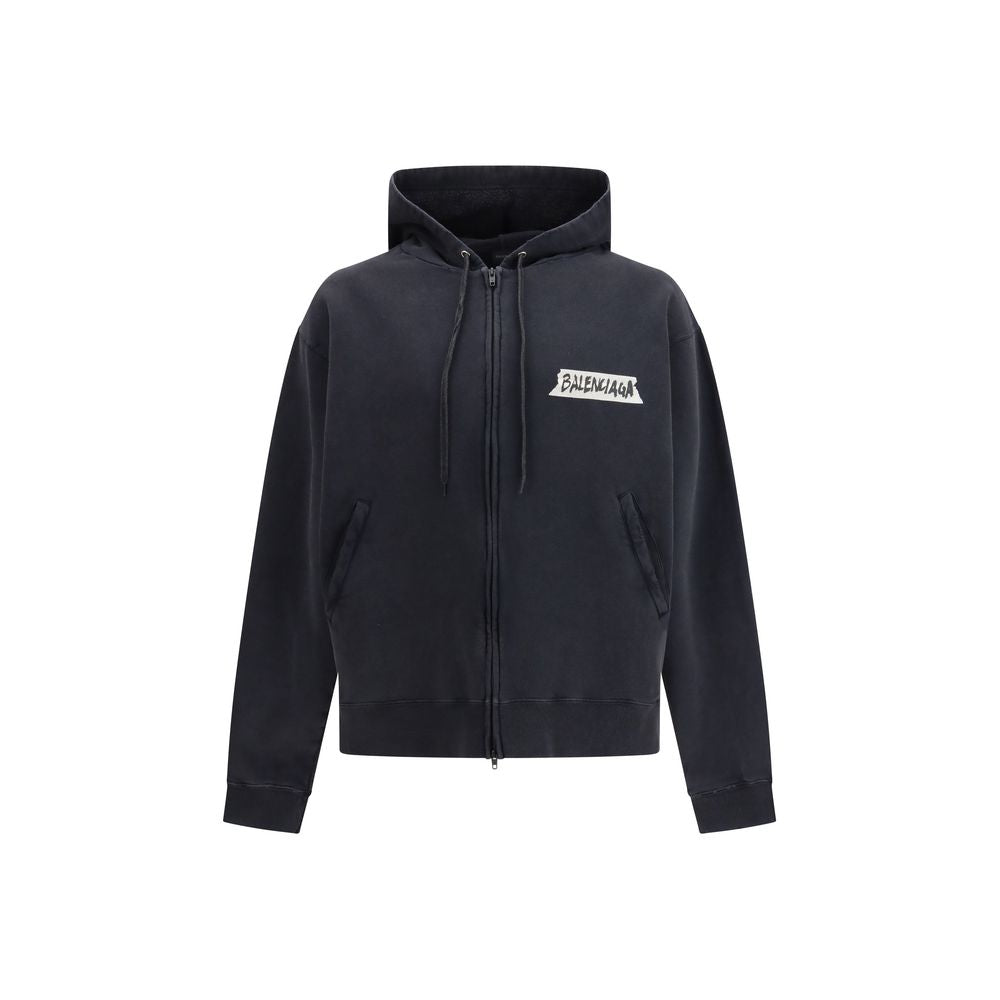 Balenciaga Black Cotton Sweatshirt