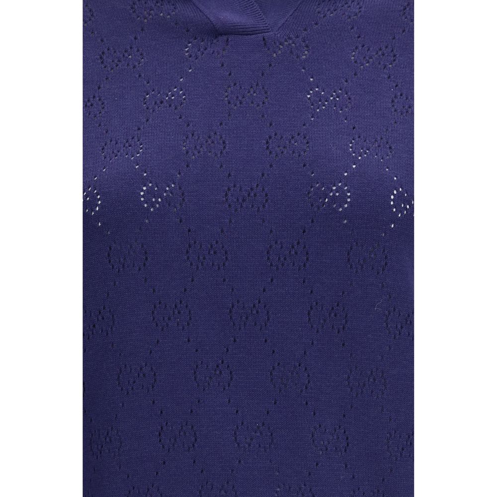 Cămașă elegantă din mătase albastră Gucci