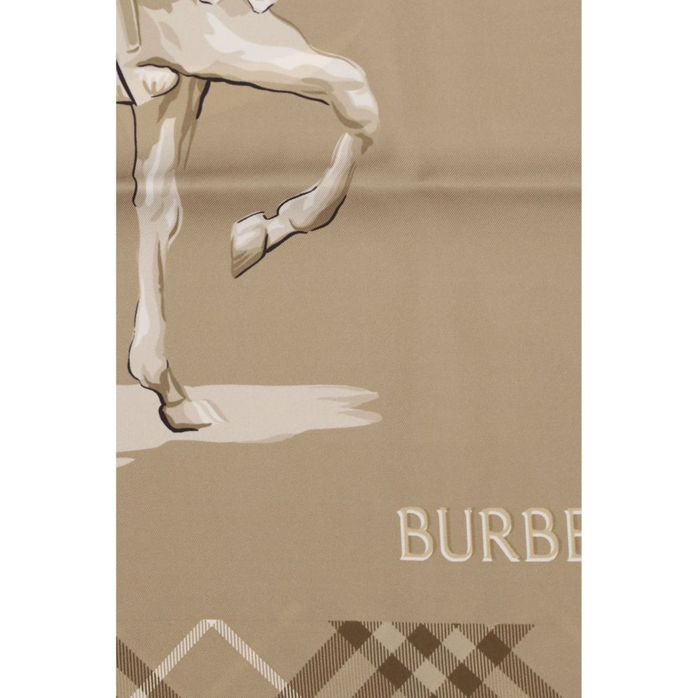 Burberry Beige Silk Scarf