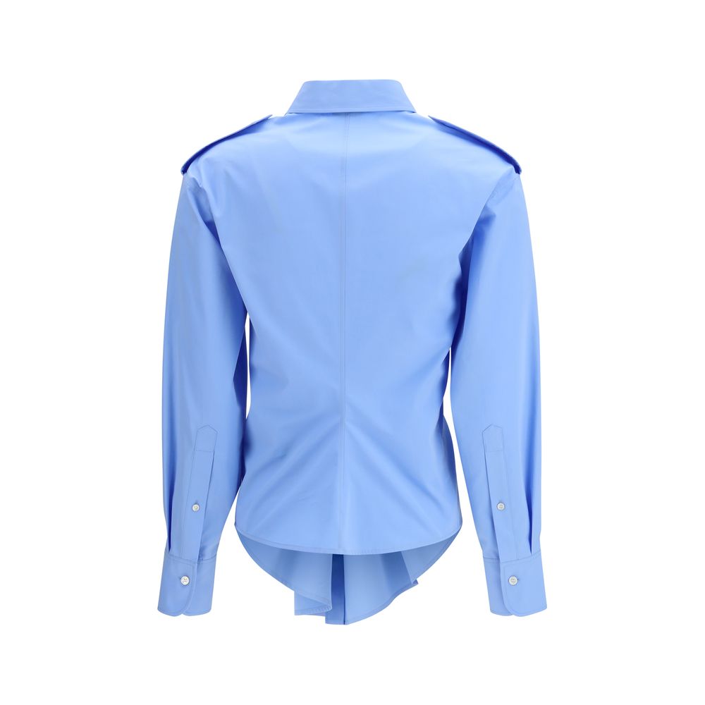Alexander McQueen Blue Cotton Dress Shirt