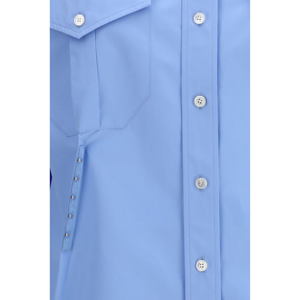 Alexander McQueen Blue Cotton Dress Shirt