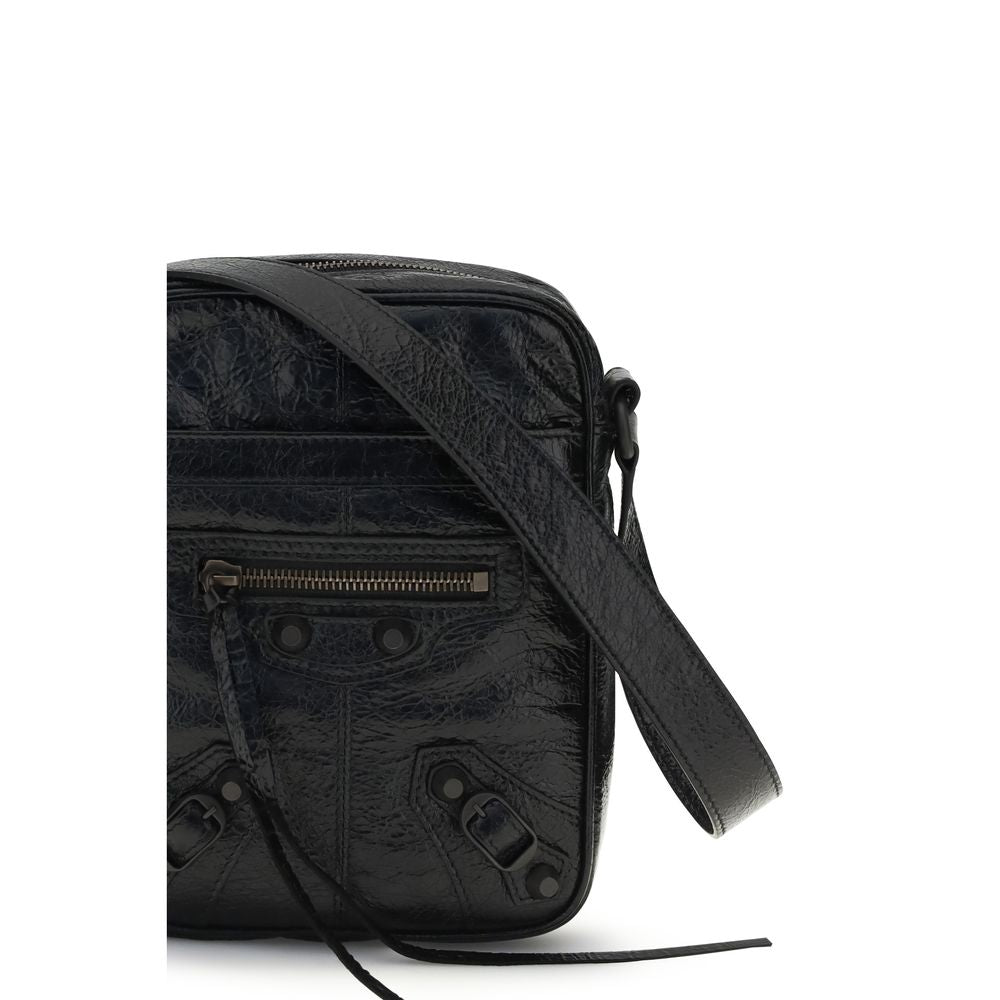 Balenciaga Black Lamb Ovis Aries Aries Shoulder Bag