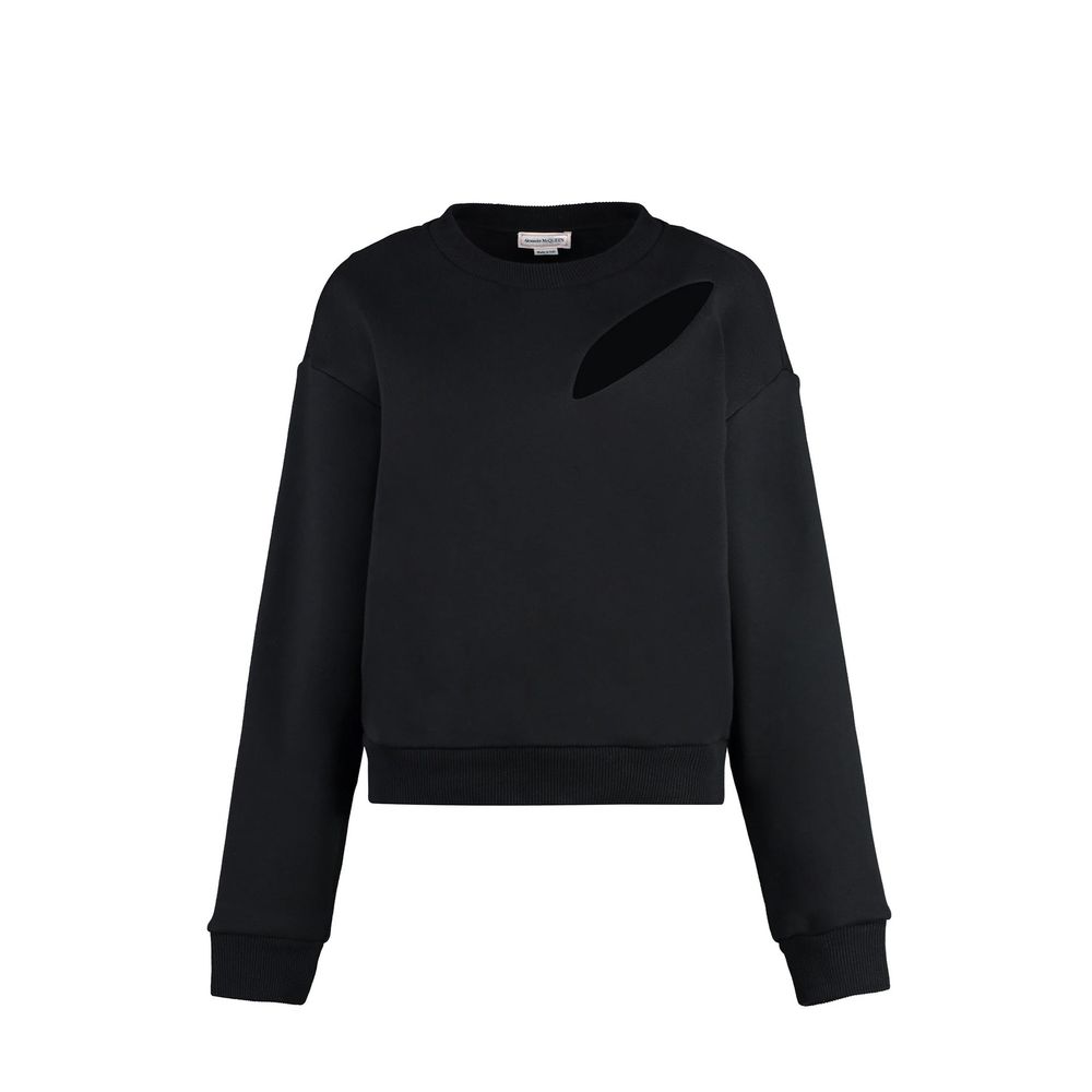 Alexander McQueen Black Cotton Sweatshirt