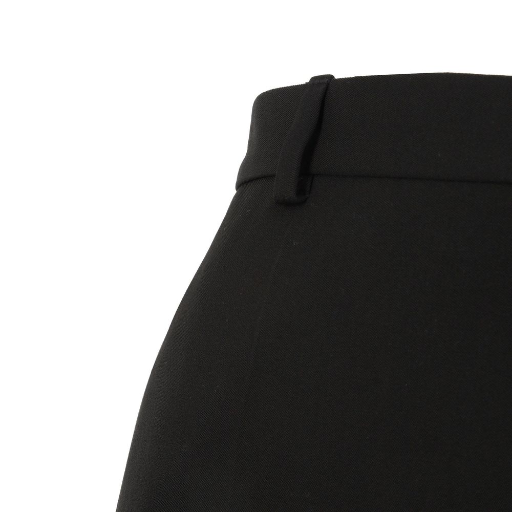 Balenciaga Black Wool Flared Pants