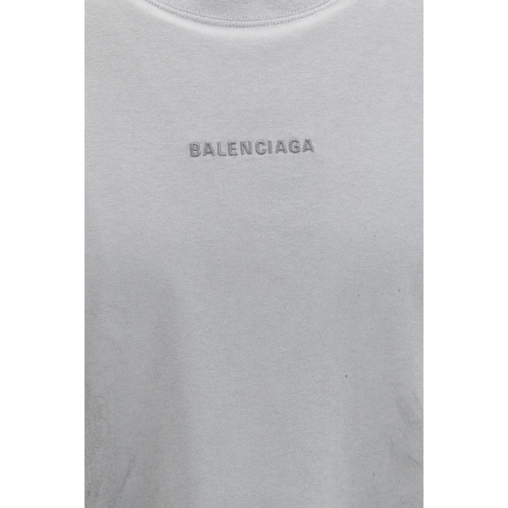 Balenciaga Gray Cotton T-Shirt