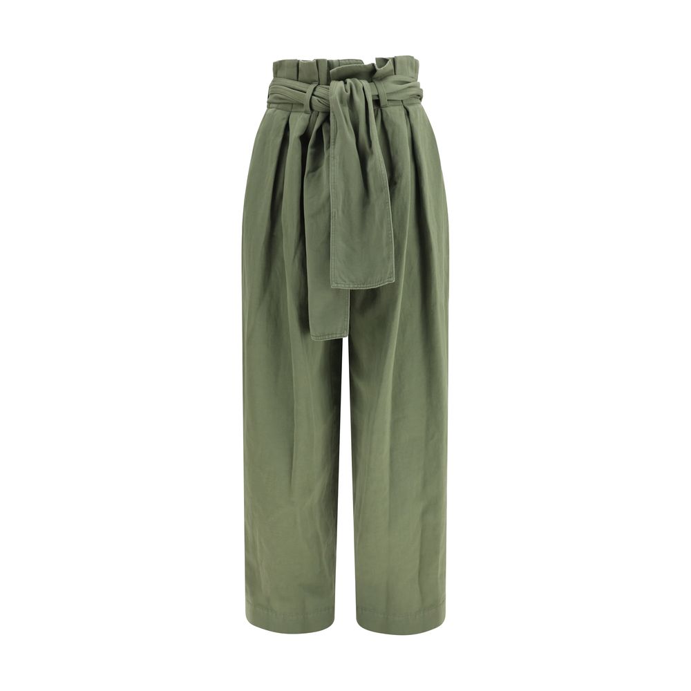 Balmain Bicolor Cotton Casual Pants