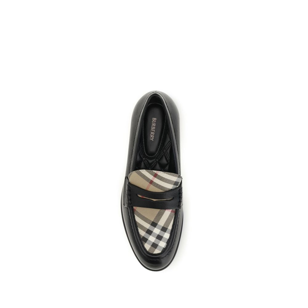 Burberry Black Lamb Ovis Aries Slip-On Loafers