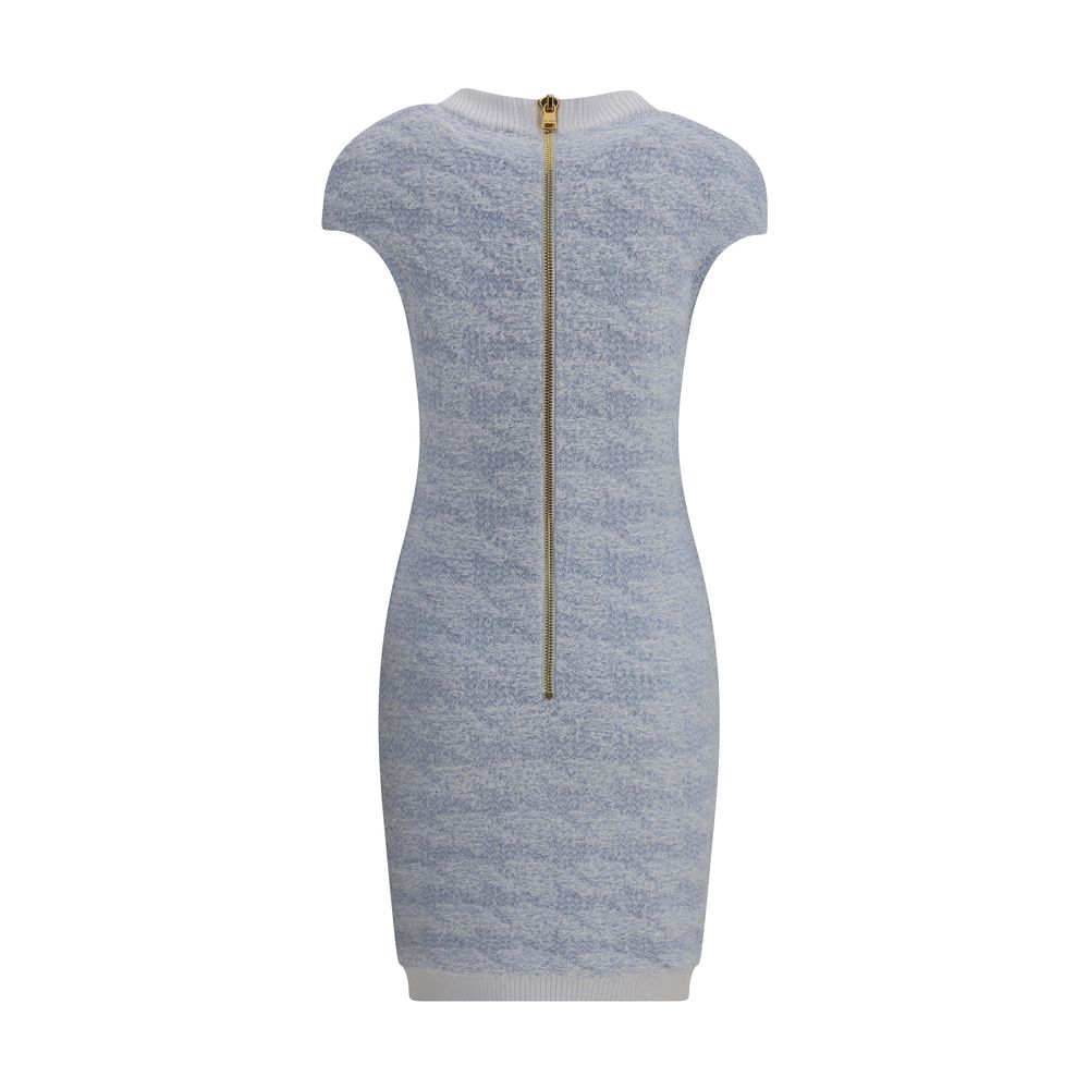 Balmain Blue Polyamide Casual Dress